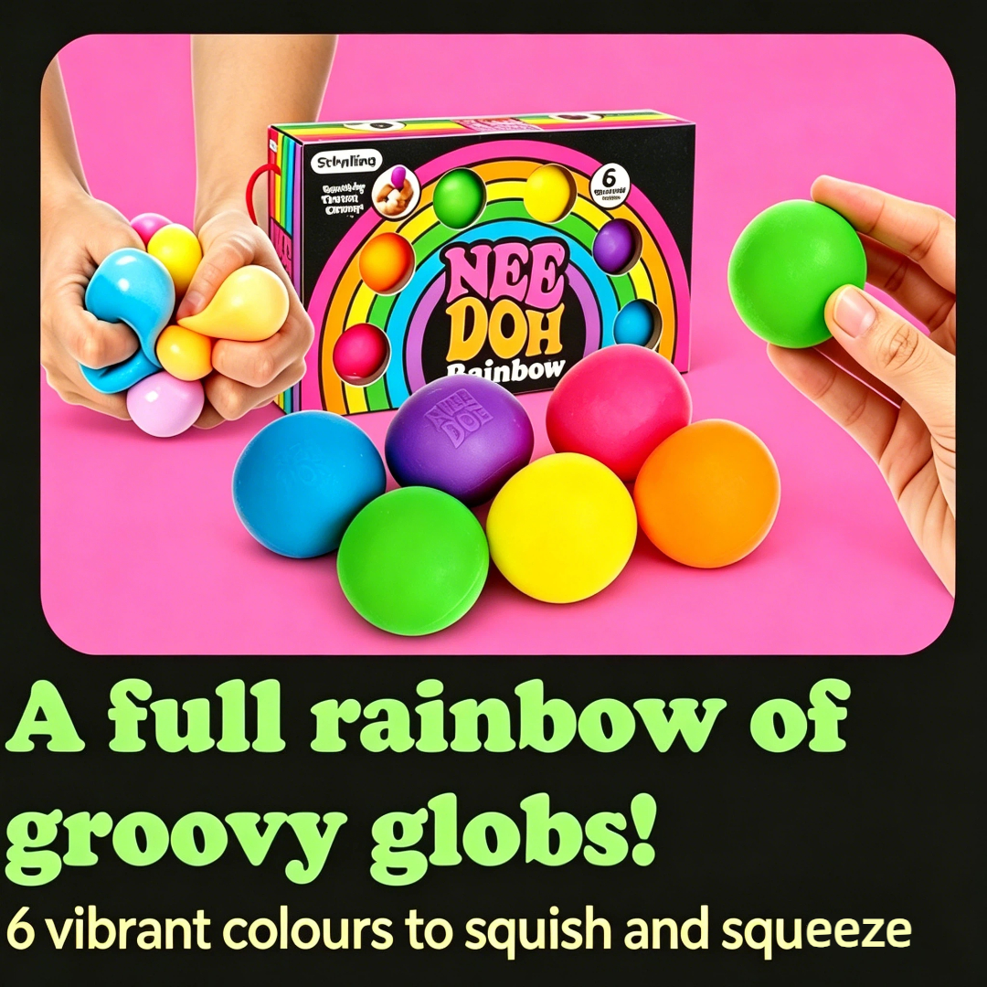 Party Games Ideas - New Schylling Needoh Rainbow Teenie Stress