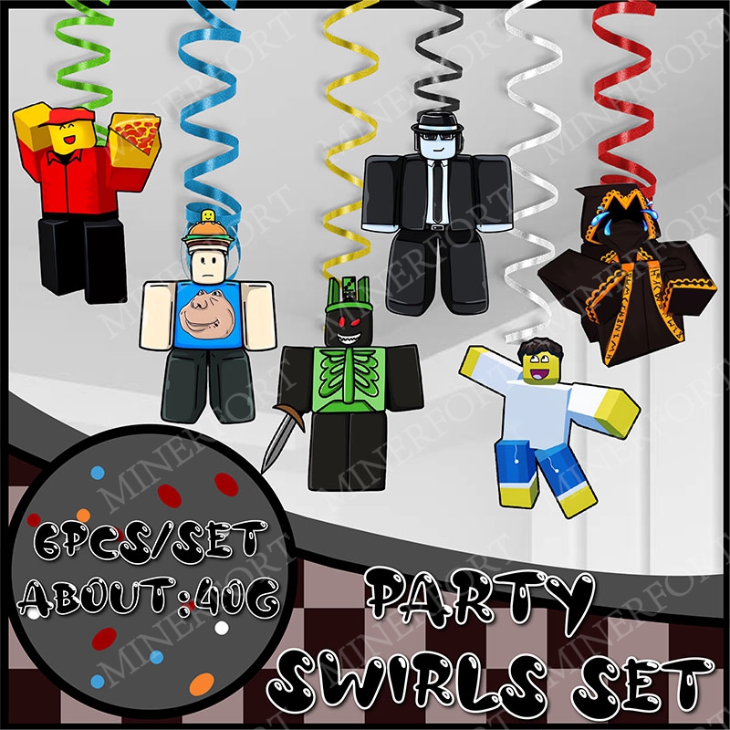 Party Games In Roblox - Forsaken Chance Spiral Swirl Disposable Cutlery