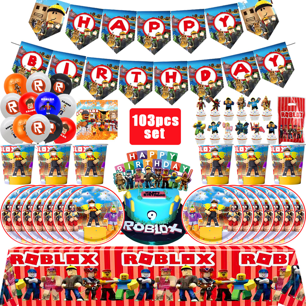 Party Games In Roblox - Roblox Birthday Party Decor Set Game