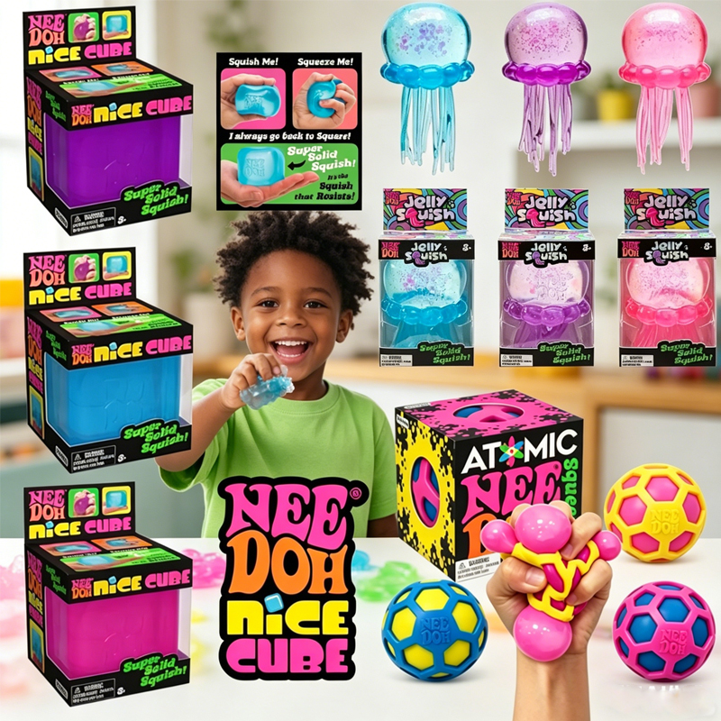 Party Games Ideas - New NeeDoh /*Squishy Schylling Atomic/ Stress