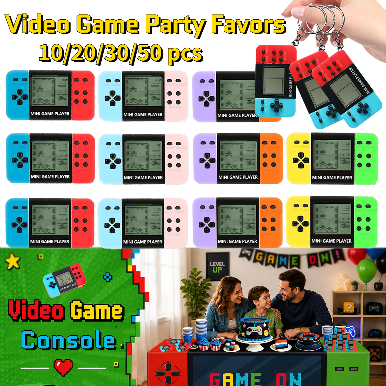 Party Games App - 10-120pcs Kids Mini Handheld Game Arcade