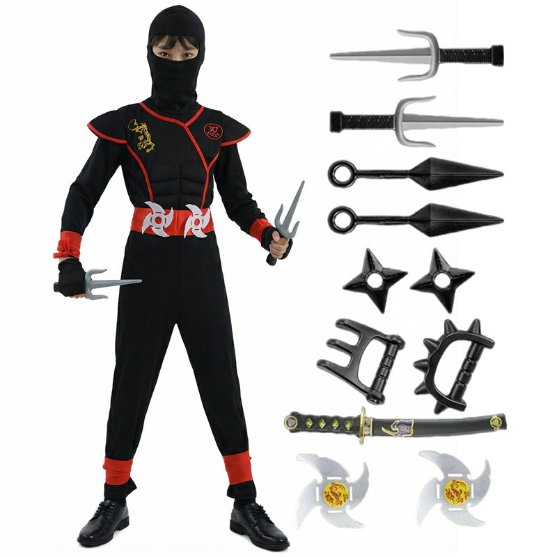 Black and Blue Ninja Costume f - Party Games Ideas recensie en prijs