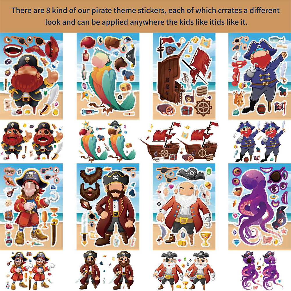 8/16Sheets Cool Pirate Ship Pu - Party Games Phone recensie en prijs