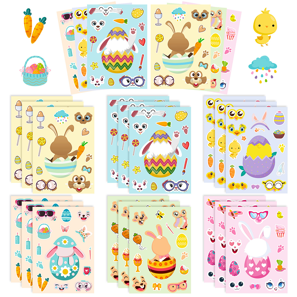 6/12Sheets Cute Easter Rabbit  - Party Games Phone recensie en prijs