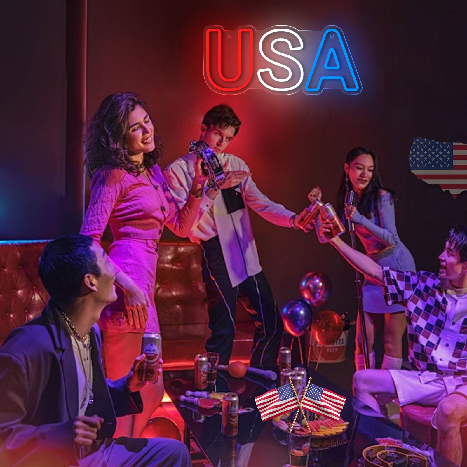 USA LED Neon Light Sign -Perfe - Party Games Usa recensie en prijs
