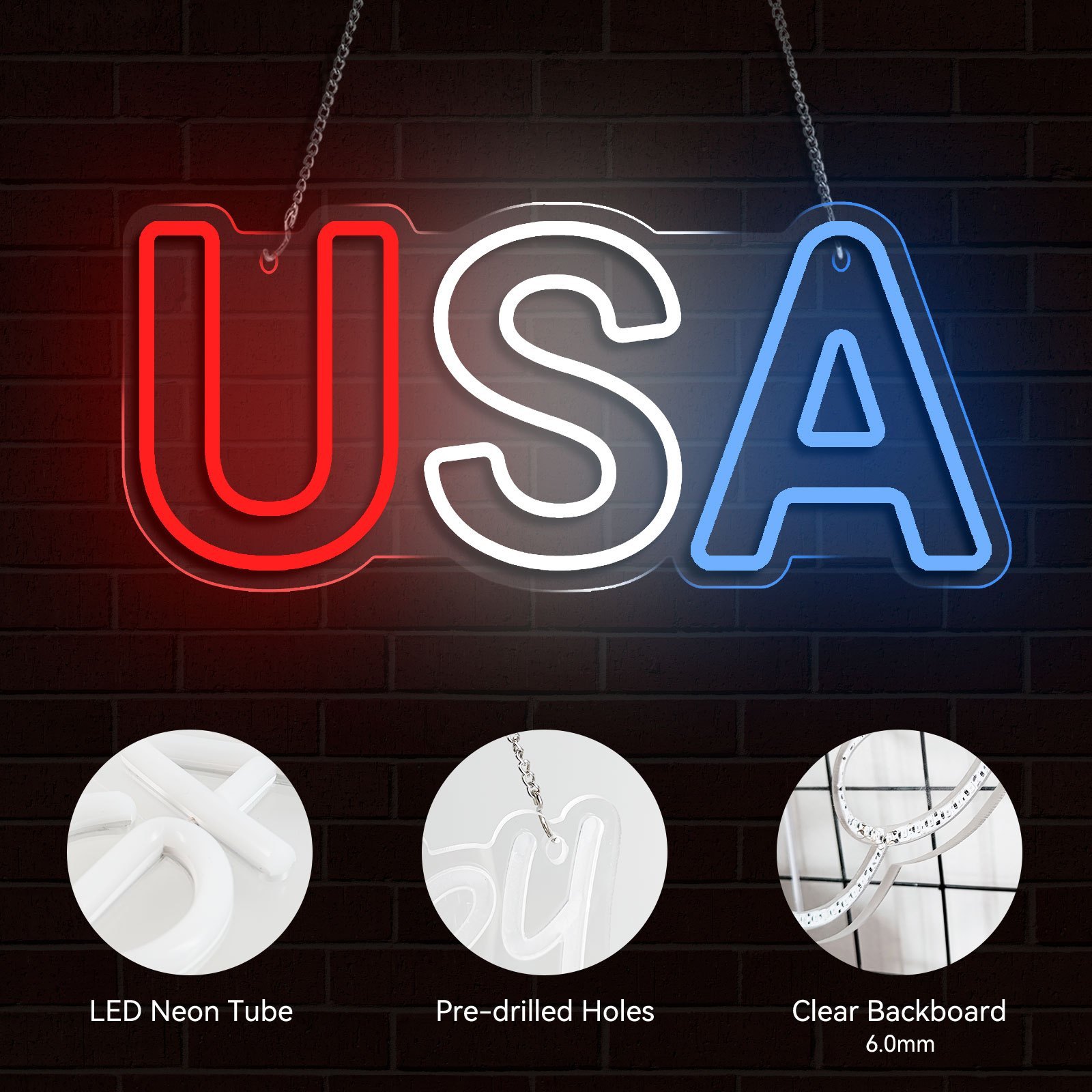 USA LED Neon Light Sign -Perfe - Party Games Usa recensie en prijs