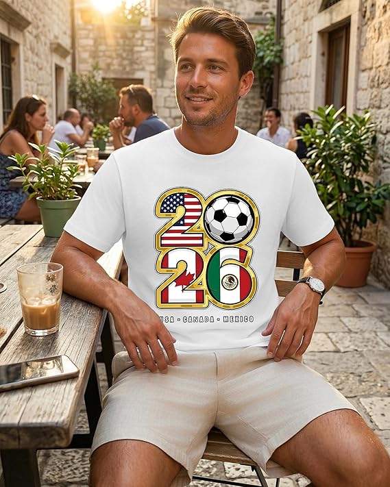 2026 Soccer Fan T-Shirt Men US - Party Games Usa recensie en prijs