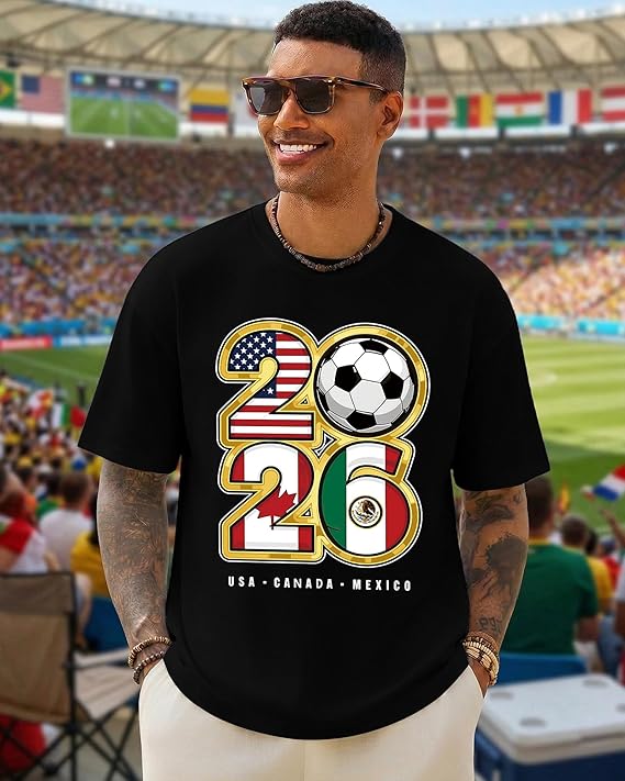 2026 Soccer Fan T-Shirt Men US - Party Games Usa recensie en prijs