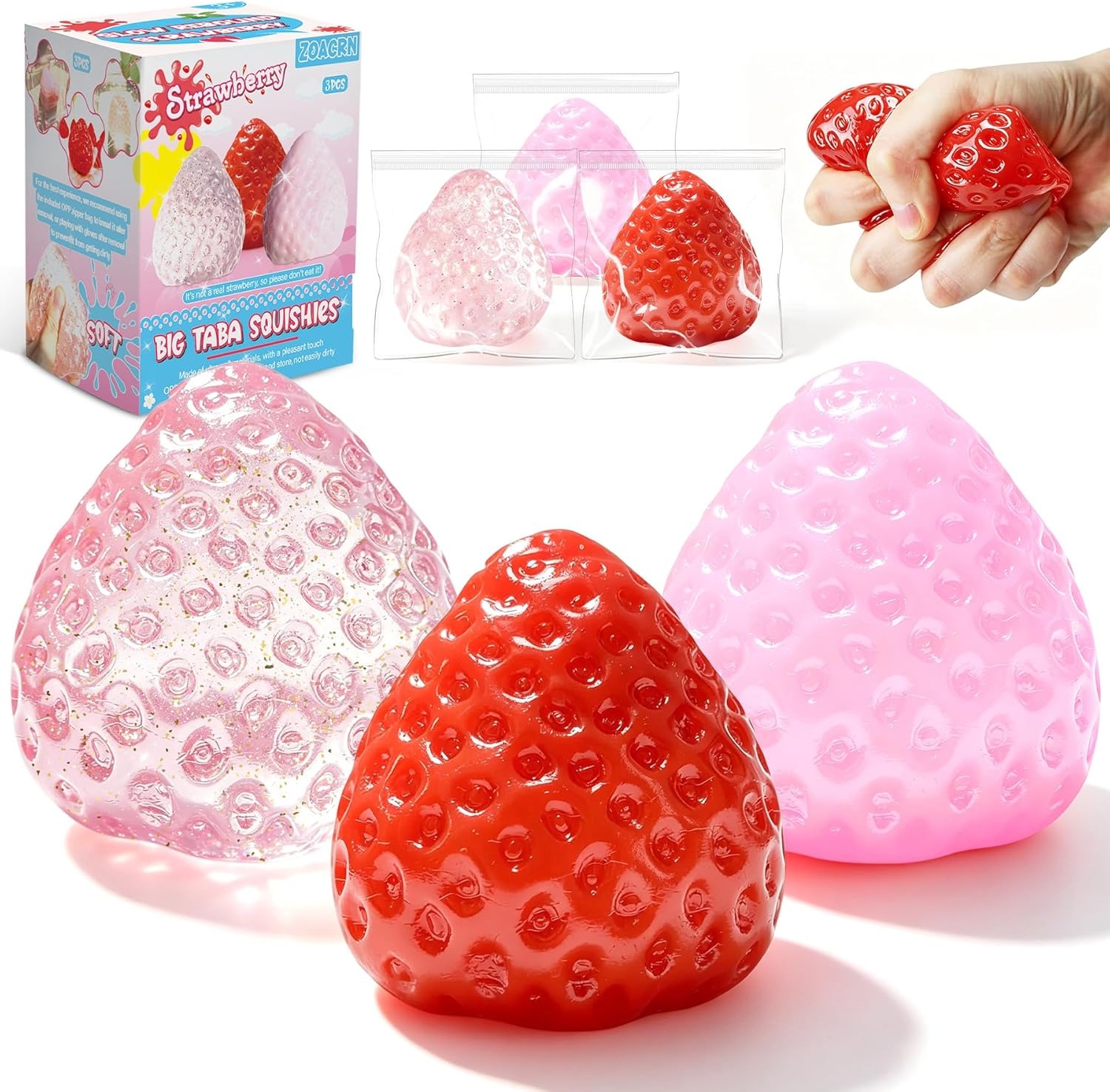 3Pcs Jumbo Strawberry Taba Squ - Party Games Ideas recensie en prijs