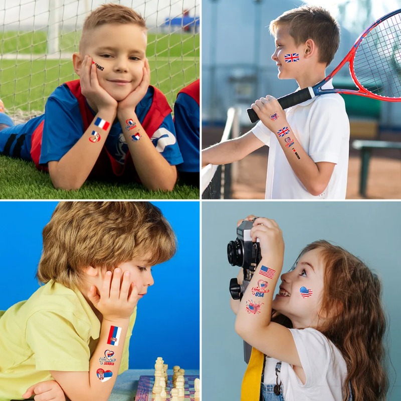 10-50PCS  Temporary Flag Tatto - Party Games Usa recensie en prijs