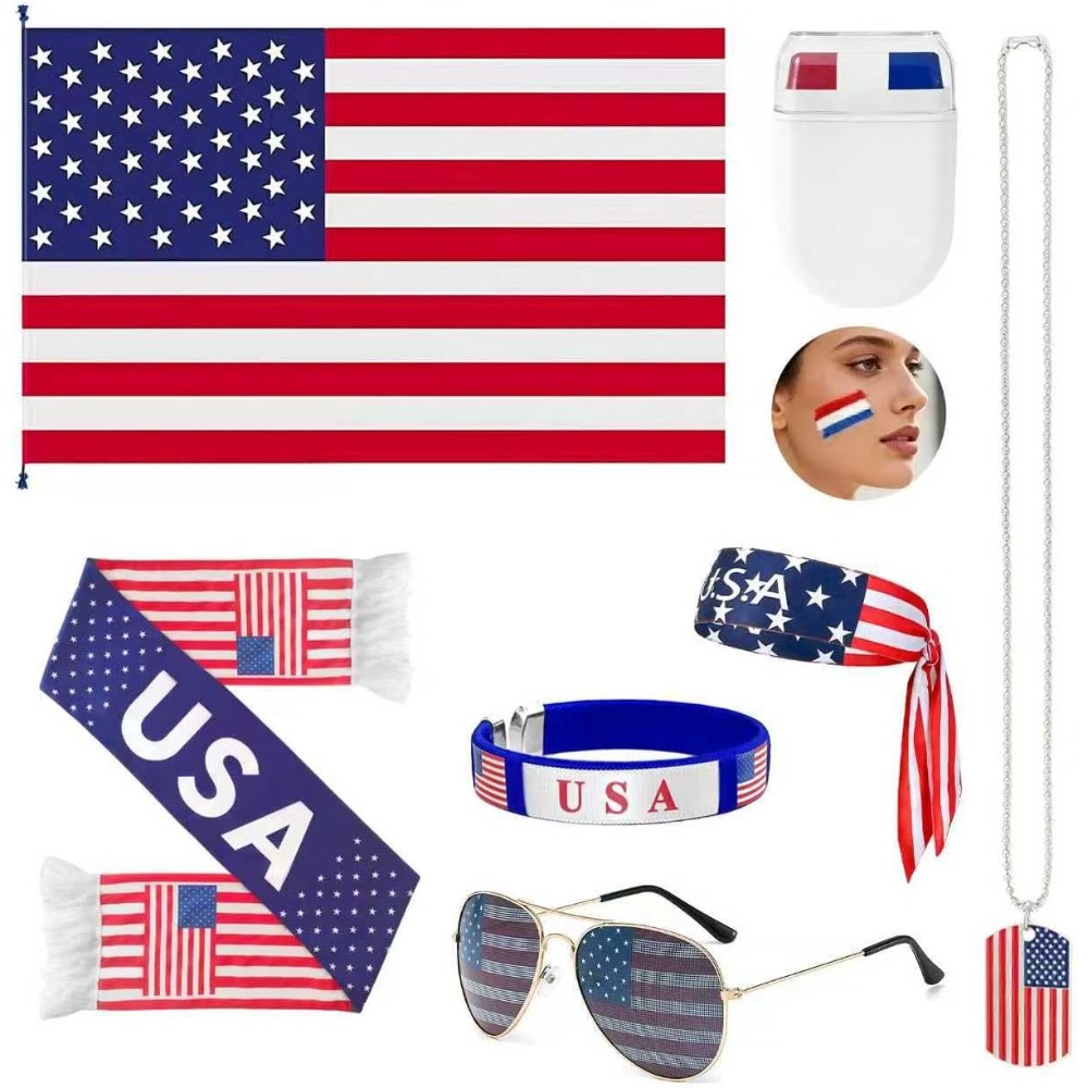 2026 USA Fan Kit Patriotic Sup - Party Games Usa recensie en prijs