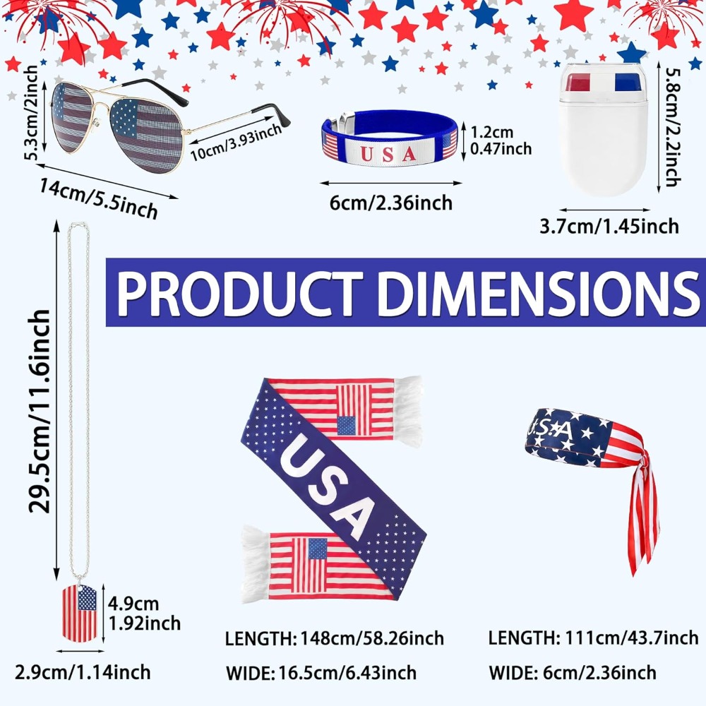 2026 USA Fan Kit Patriotic Sup - Party Games Usa recensie en prijs