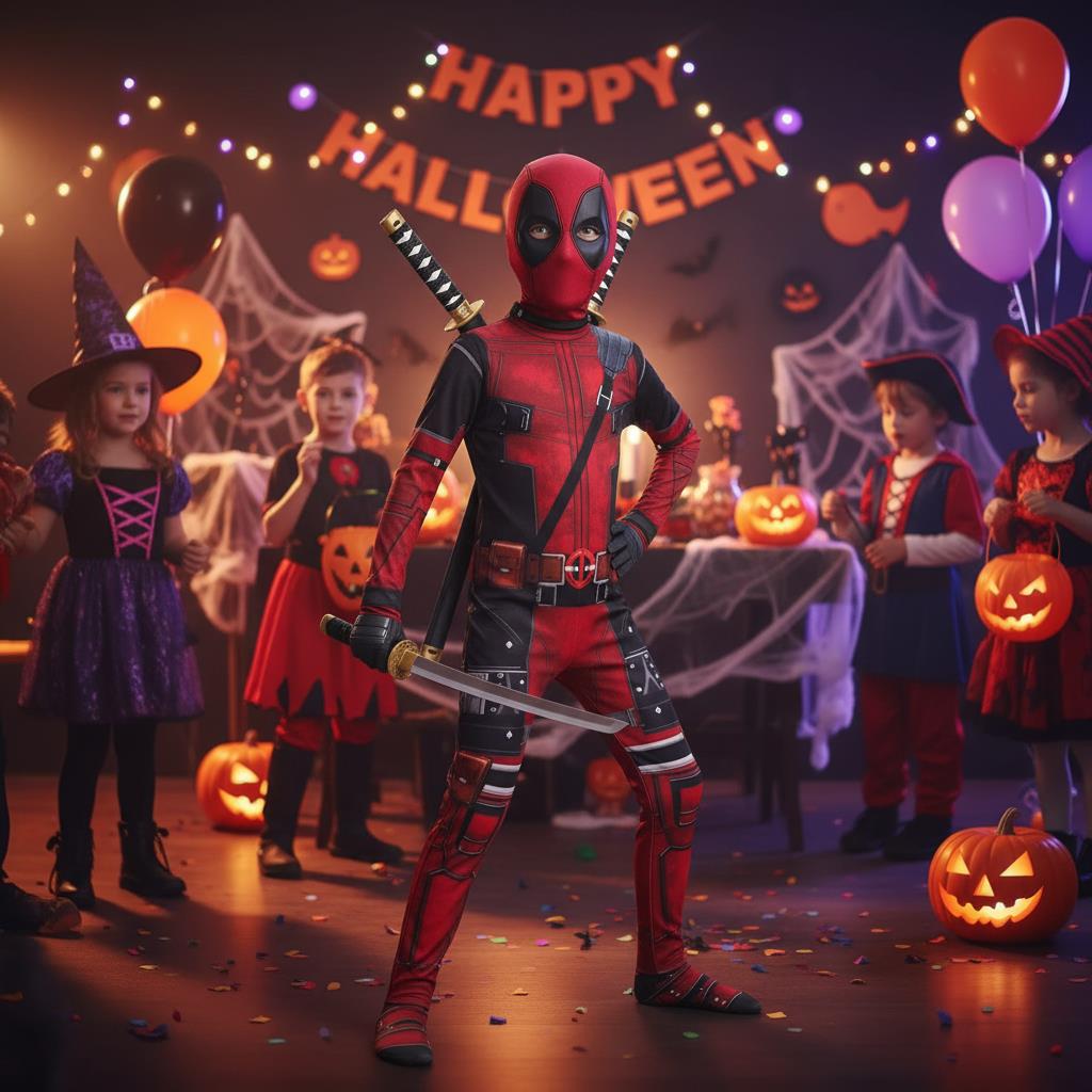 3-12Y Kids Deadpool Costume wi - Party Games Ideas recensie en prijs