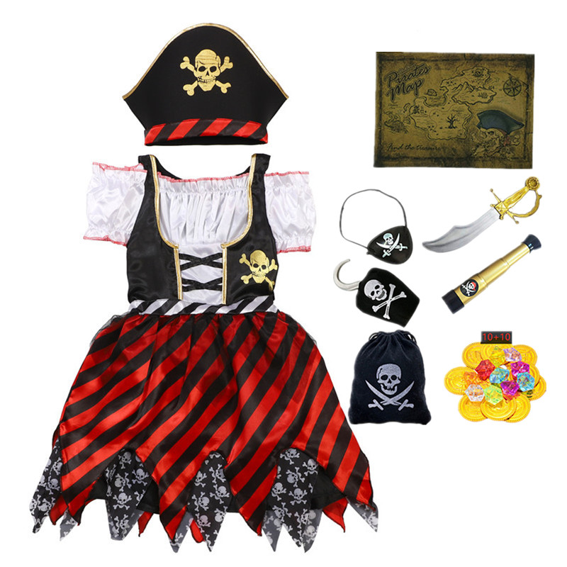 Girls Pirate Costume Set Carib - Party Games Ideas recensie en prijs